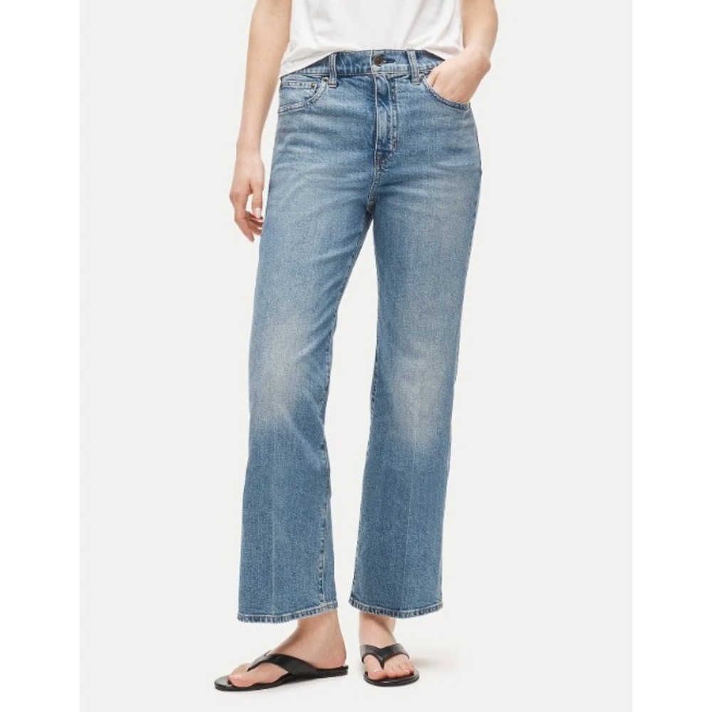 NEW J.Crew Charley Kickout Crop Jeans Size 36 High Rise Semi-Stretch Blue Wash